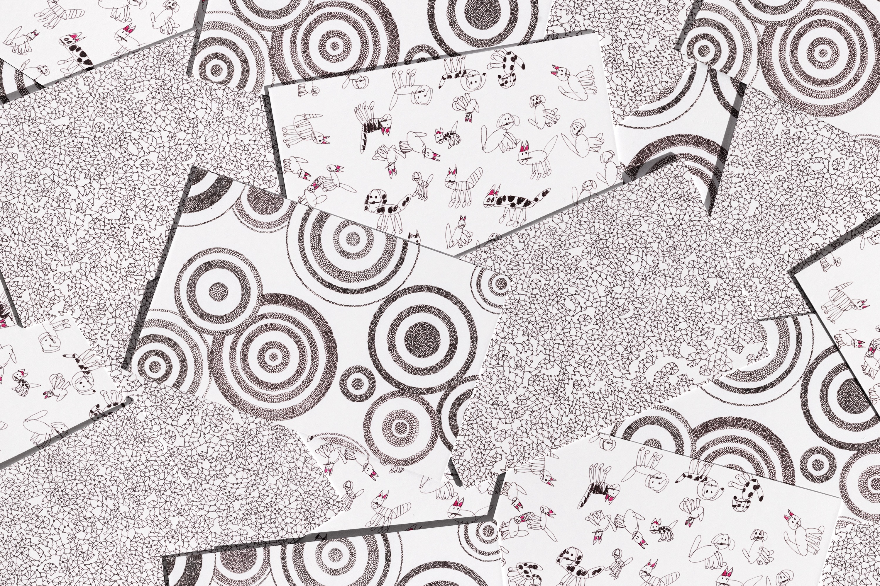 Bildlegende: Kartensujets aus der Werkstatt.